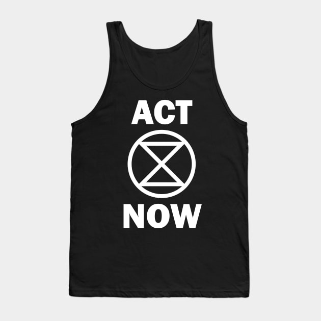 ACT NOW Extinction Rebellion Tank Top by PaletteDesigns